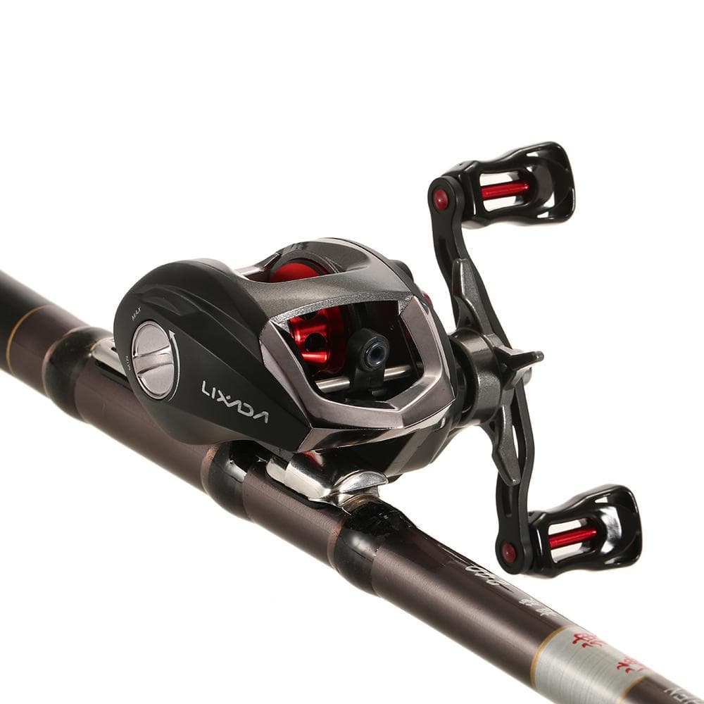 Lixada 12+1 Ball Bearings Baitcasting Reel Fishing Fly High Speed Fishing Left Hand white