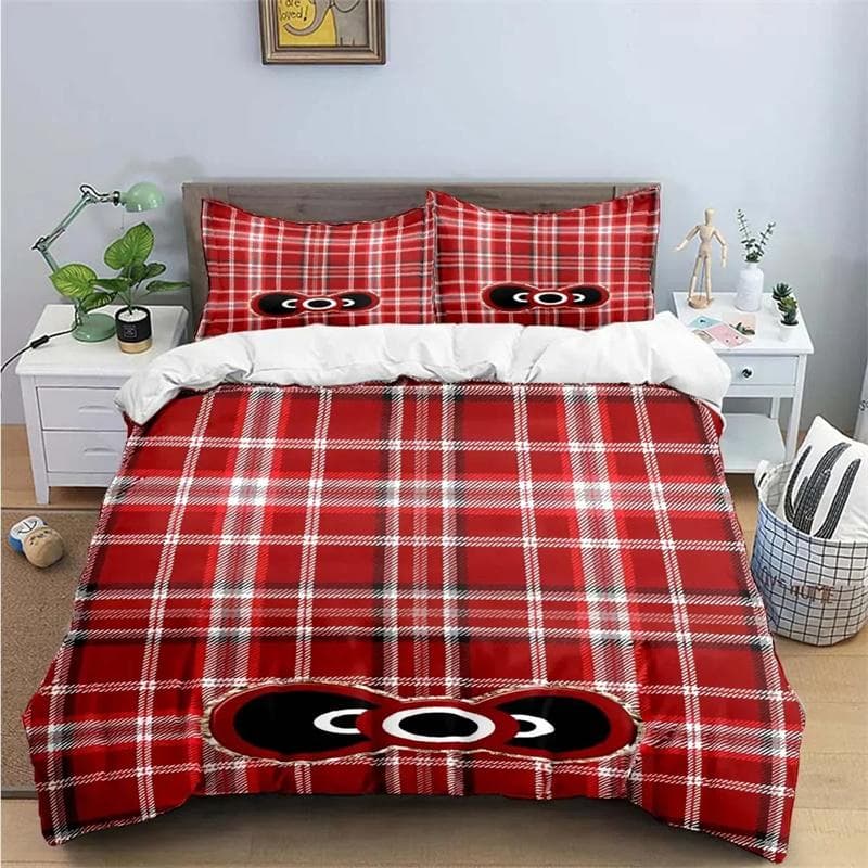 Classic Plaid Square Print Bedding Sets Exquisite Bed Supplies Set Duvet Cover Bed Comforter Set Bedding Set Luxury Gift 135X200cm-2pcs