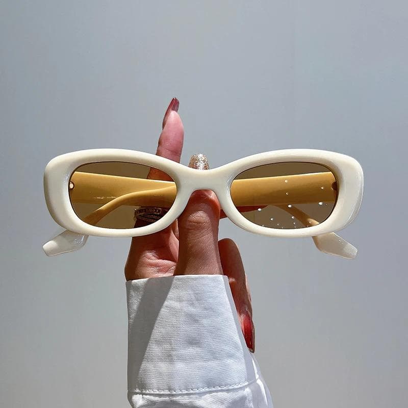 Small Oval Sunglasses for Women Fashion Gradient Vintage Trendy UV400 Shades Luxury Brand Designer Eyewear