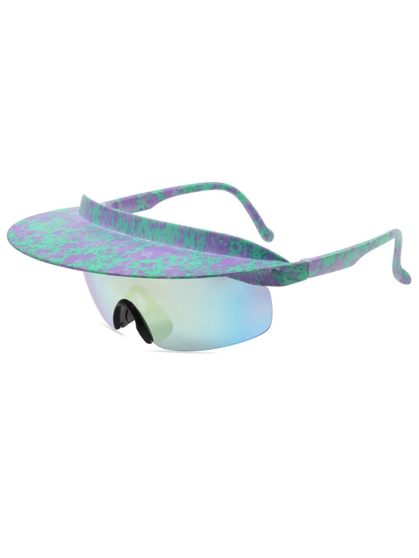 Large frame riding sunglasses personalized visor windproof fashion colorful hats for men and women