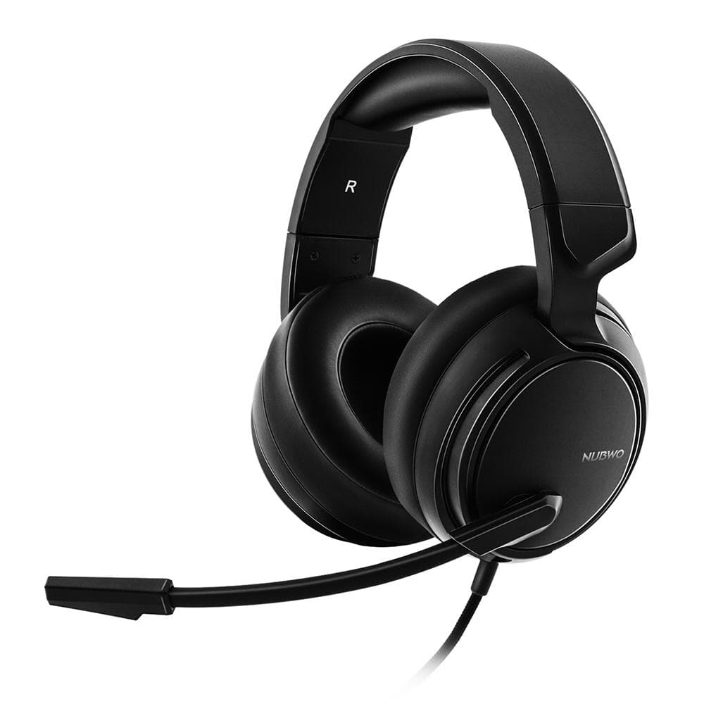 3.5mm Stereo Over Ears Low Bass Wired Gaming Headphone w/Mic Noise Cancelling Headsest black
