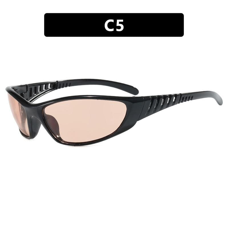 New Y2K Silver Sunglasses Hollow Future Tech Sensation Girl Women Fashion Sunglasses Trendy Celebrity Style