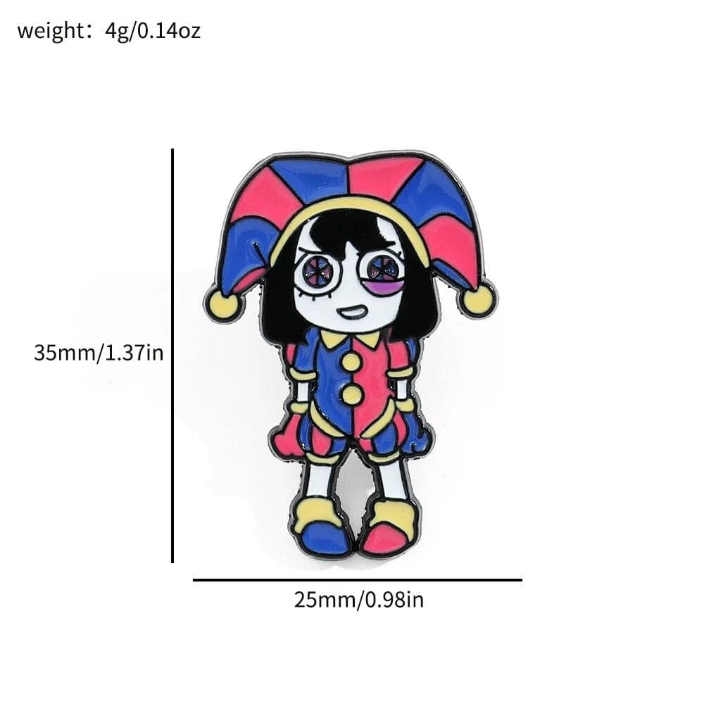 The Amazing Digital Circus Brooches Cartoon Character Peripheral Pomni Jax Enamel Lapel Pins Circus Theater Metal Badges for Backpack Accessories Gift
