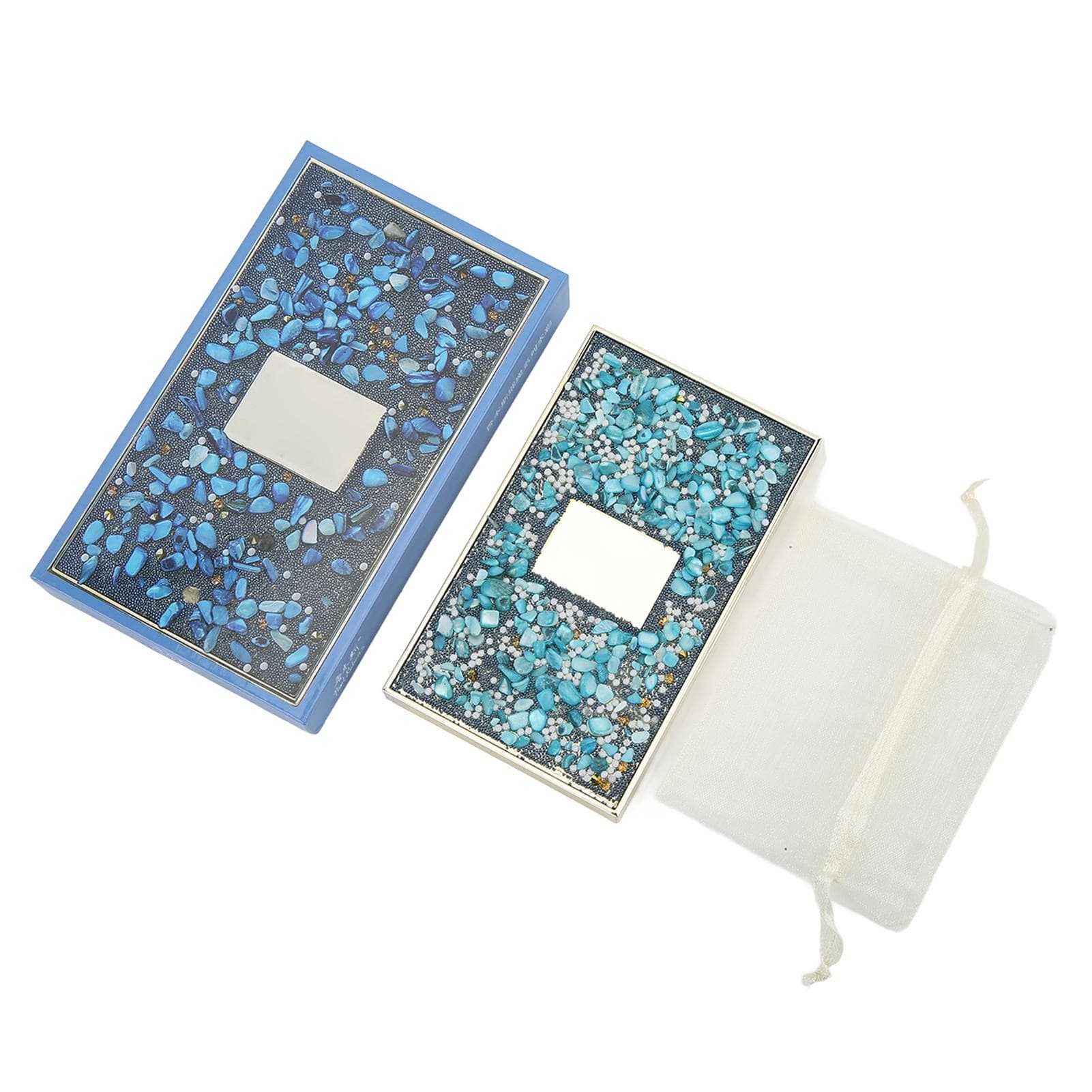 Watercolor Paints Blue Brilliant Sapphire Box 24 Colors Metallic Glitter Solid Transparent