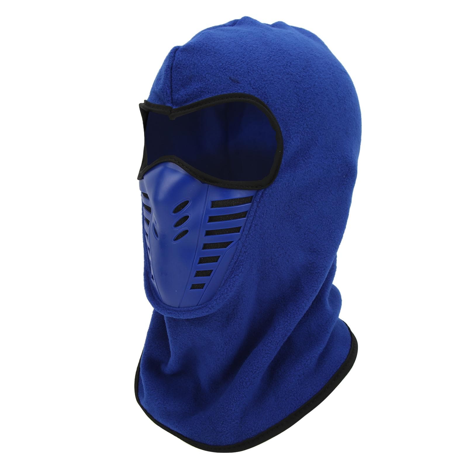 Full Face Cover with Breathable Mesh Silicone Panel Winter Fleece Neck Warmer for RidingBlack