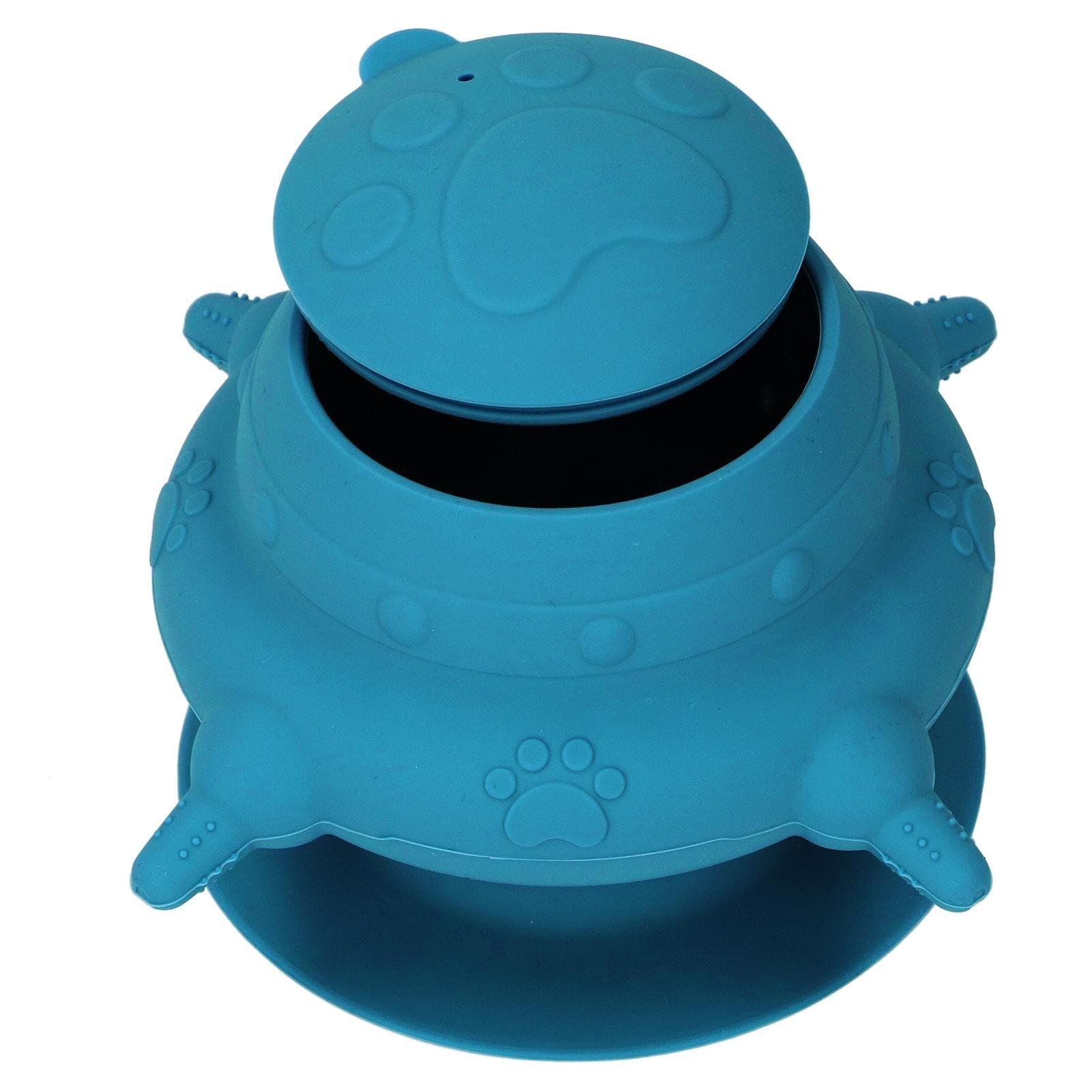 Silicone Puppy Milk Feeder 4 Nipples Small Puppy Nursing Station for Kitten Multiple Puppies Navy navy blue
