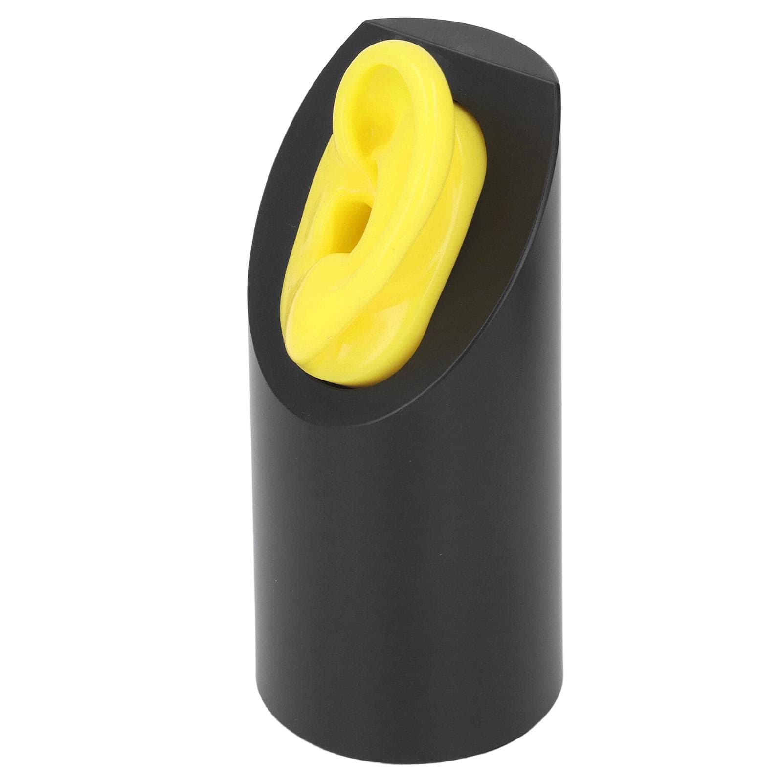 Silicone Ear Model Simulation Ear Models Statue Acupuncture Ear Model Medium Yellow Ear Black Left ear