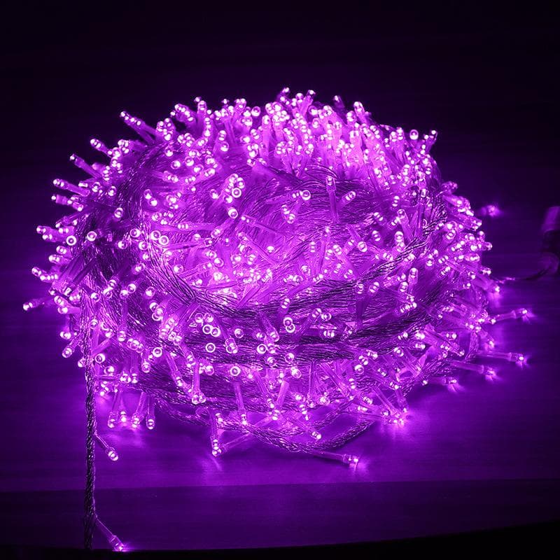 10-30M Led Fairy String Lights Christmas Tree Decorations Indoor Xmas for Garden Outdoor Waterproof Party Festoon 30M 300LED-EU Plug purple