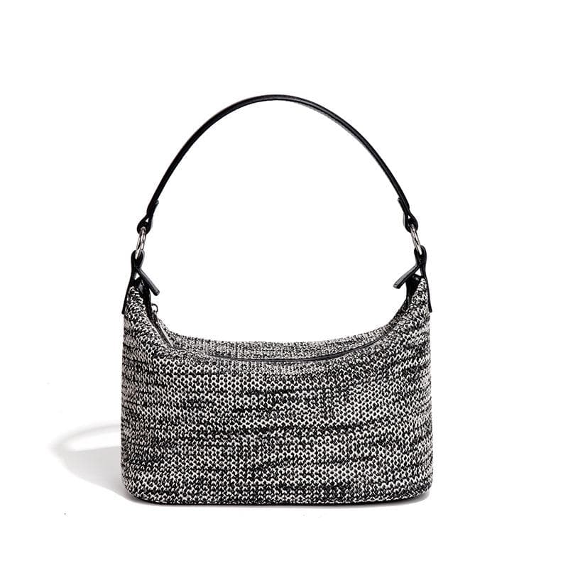 Simple and Fashionable Hand-held Lunch Box Bag, Fresh and Versatile Woven Women's Bag, Large-capacity Single-shoulder Underarm Bag for Commuting
