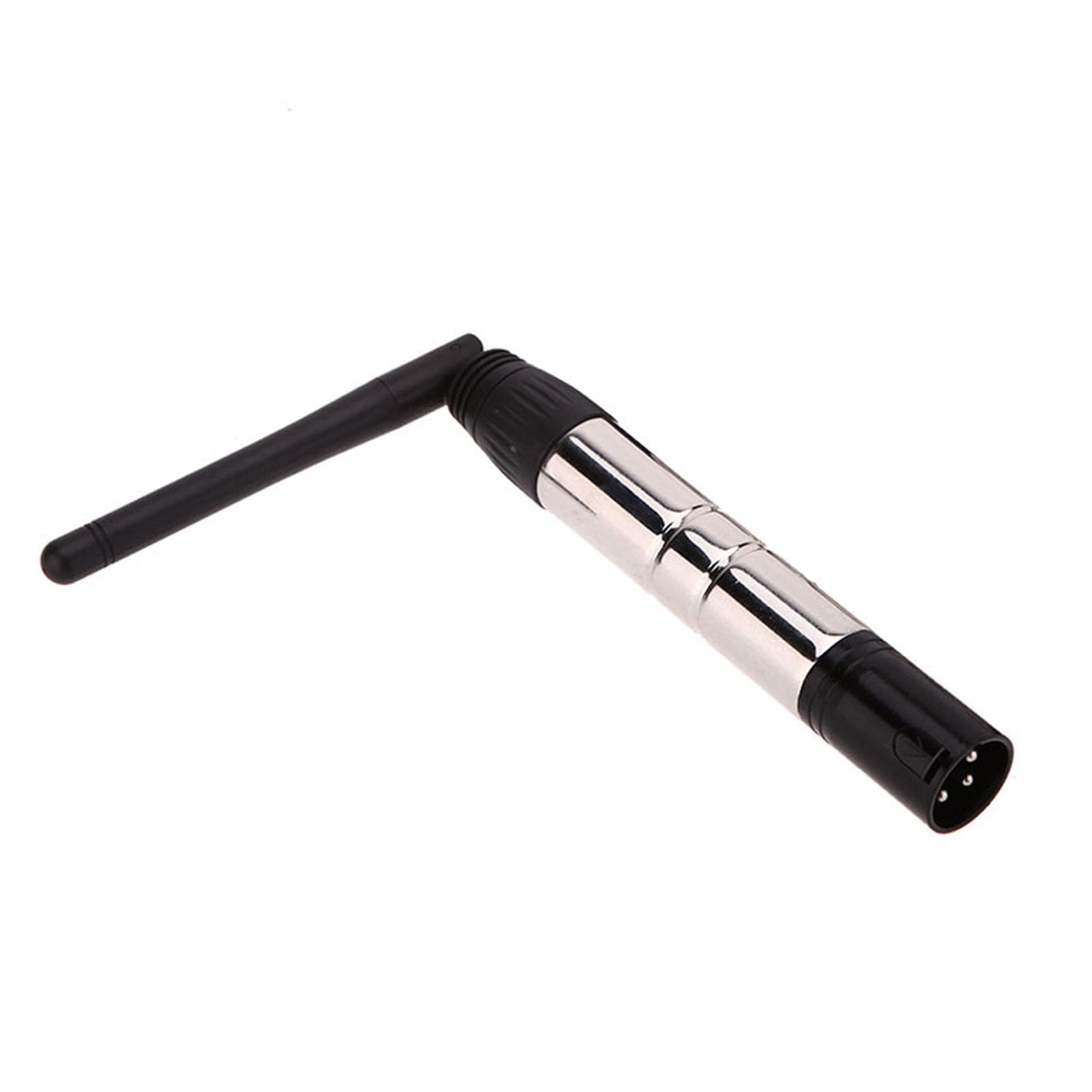 Lixada 2.4G ISM DMX512 Wireless Male XLR Transmitter Receiver LED Lighting for Stage Male&EU silver