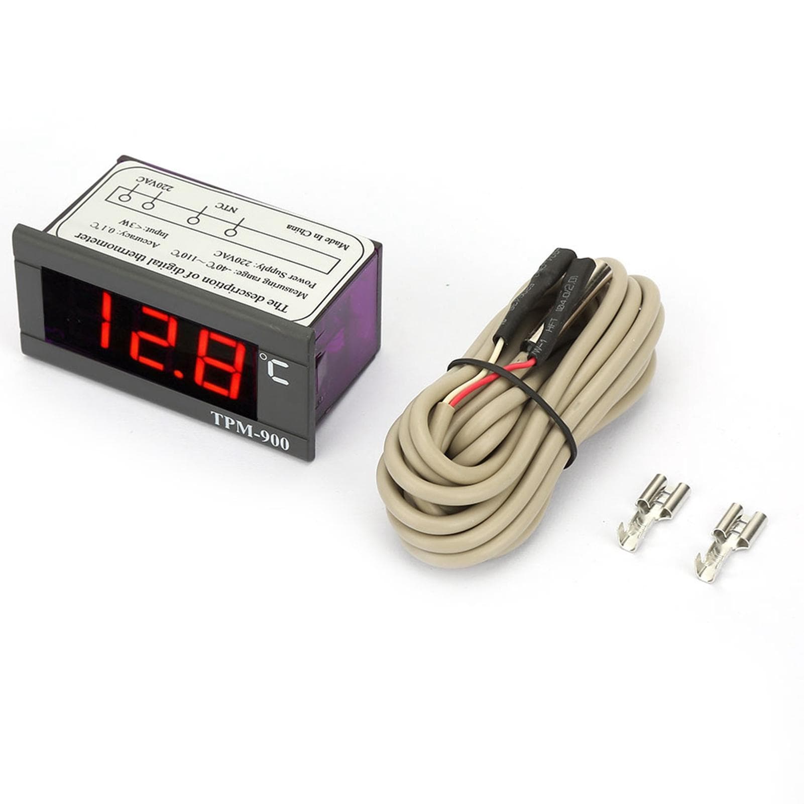 TPM?900 220V Digital Temperature Controller LED Panel Meter with Sensor Thermostat Controller