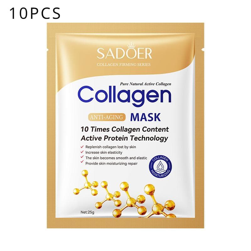 SADOER Collagen Anti-Wrinkle Facial Mask Nourishing Moisturising Hydration Mask 10PCS