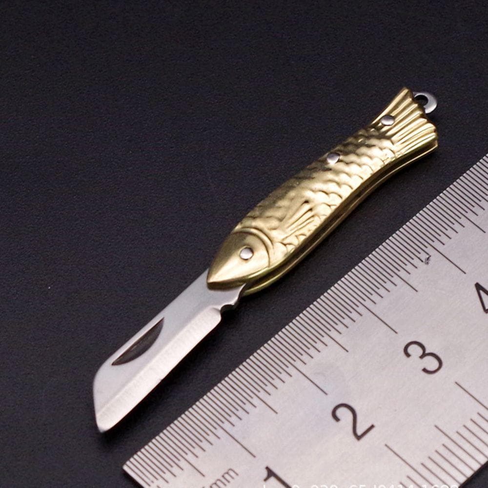 Steel School Office Supplies Paper Knife Skin-Peeler Keychain Multifunction Mini Folding Knife 1