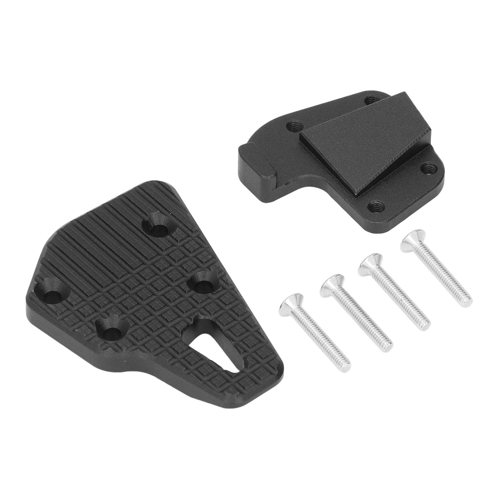 Motorcycle Rear Brake Lever Foot Pedal CNC Aluminum Alloy Enlarge Extension Plate Pad Replacement black