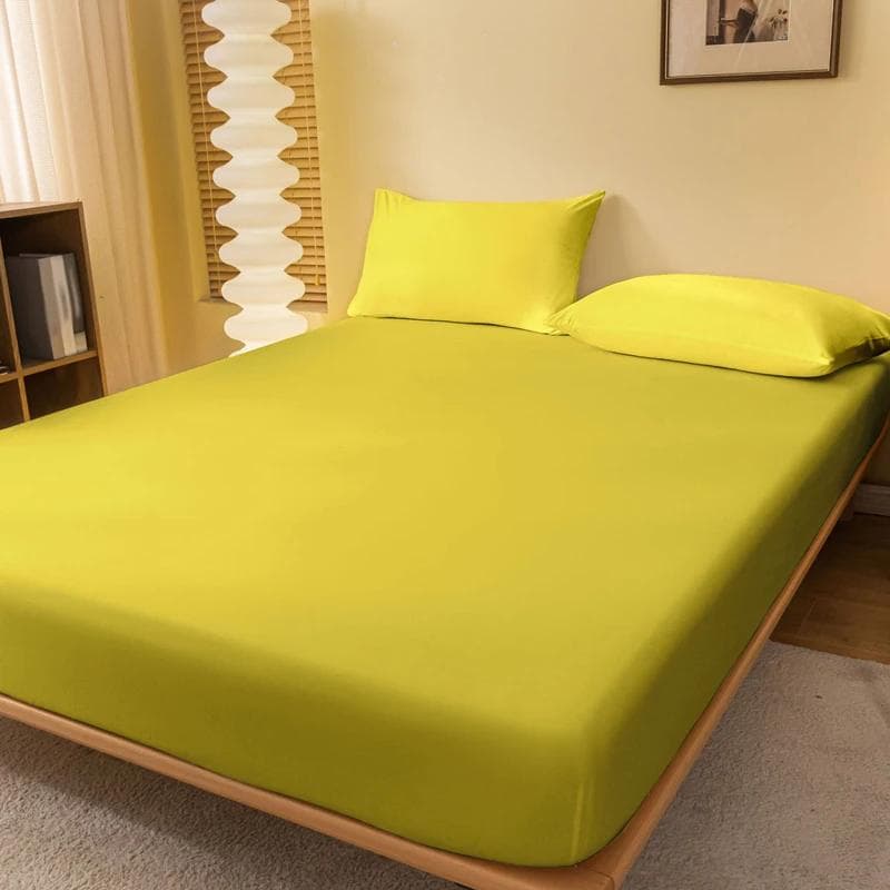 1 Piece Of Solid Matte Bedsheet, Bright Yellow Bedspread For Bedroom, Bedding (Excluding Pillowcases) 71x132cm