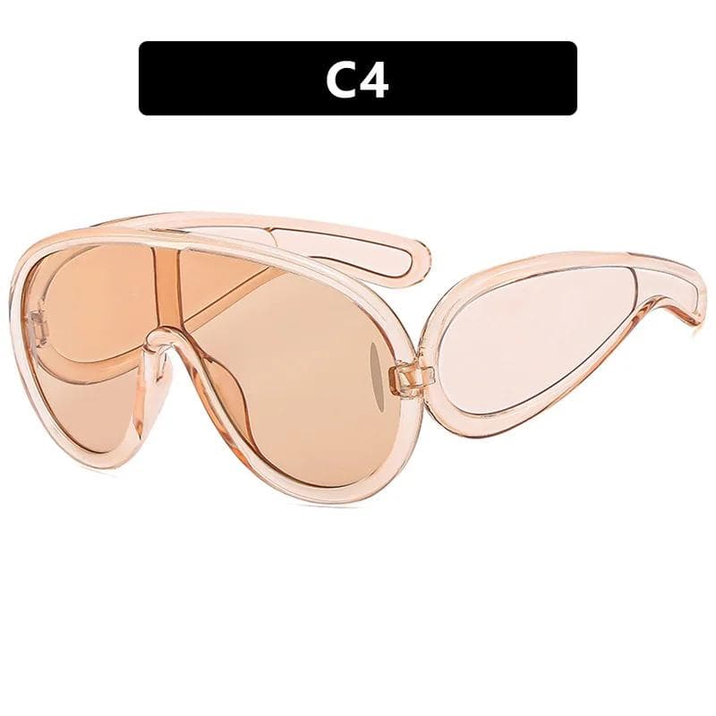 New Summer Women Vintage Sunglasses Y2K Fashion Oval Sun Glasses UV400 Protection Street Style Eyewear As shown in Figure