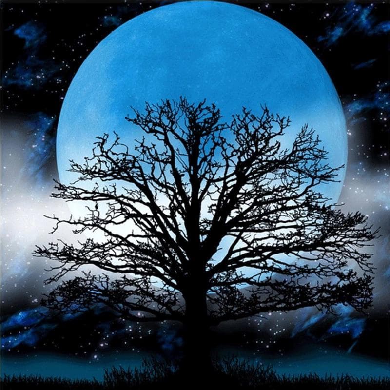 Diamond Embroidery Night Scenery Full Round Diamond Painting Cross Stitch Kit Rhinestones Home Decor 30x30CM
