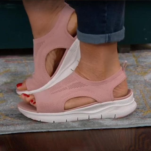 35-45 Plus Size Women's Shoes Summer 2024 Comfort Casual Sport Sandals Women Beach Wedge Sandals Women Platform Sandals Roman Sandals 44 pink