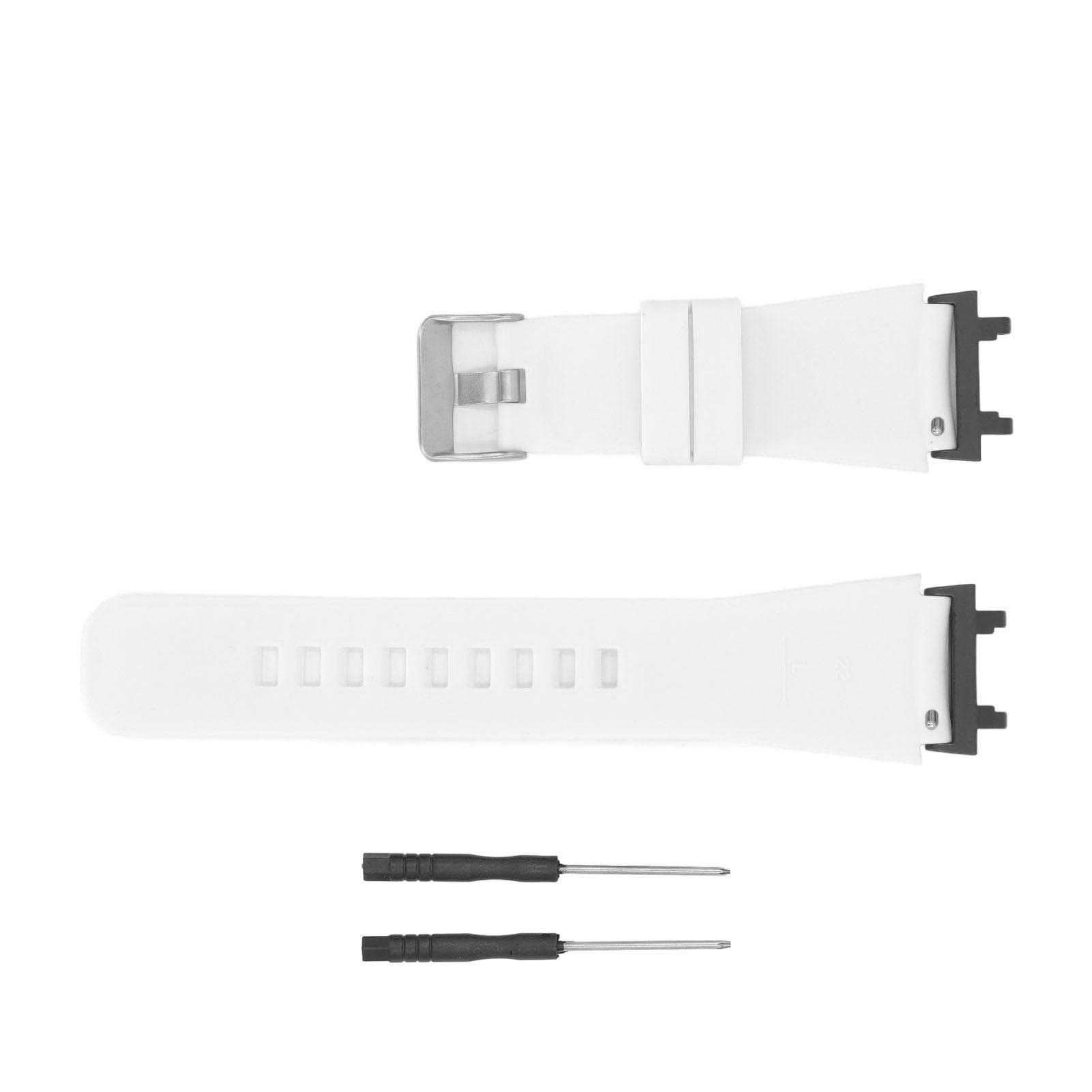Silicone Twill Watch Band Elastic Comfortable Soft Adjustable Quick Release Sport Watch Band white