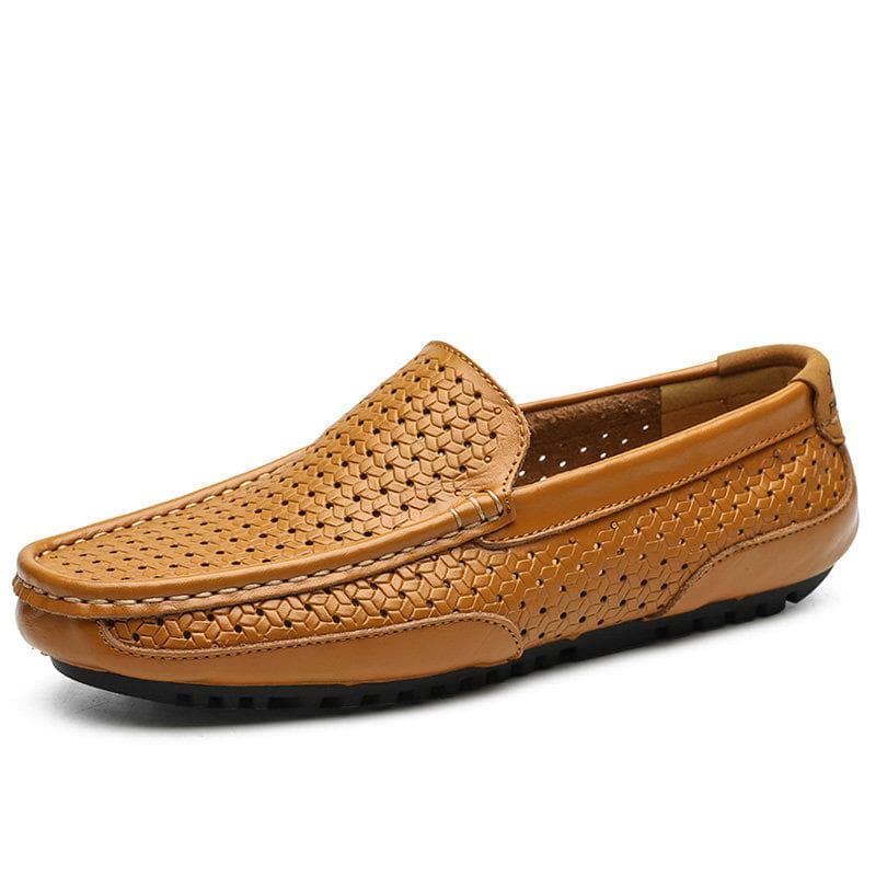 Handmade Genuine Leather Men's Loafers Comfortable Slip-on Driving Casual Shoes Brand Soft Moccasins Big Size 37-47 47