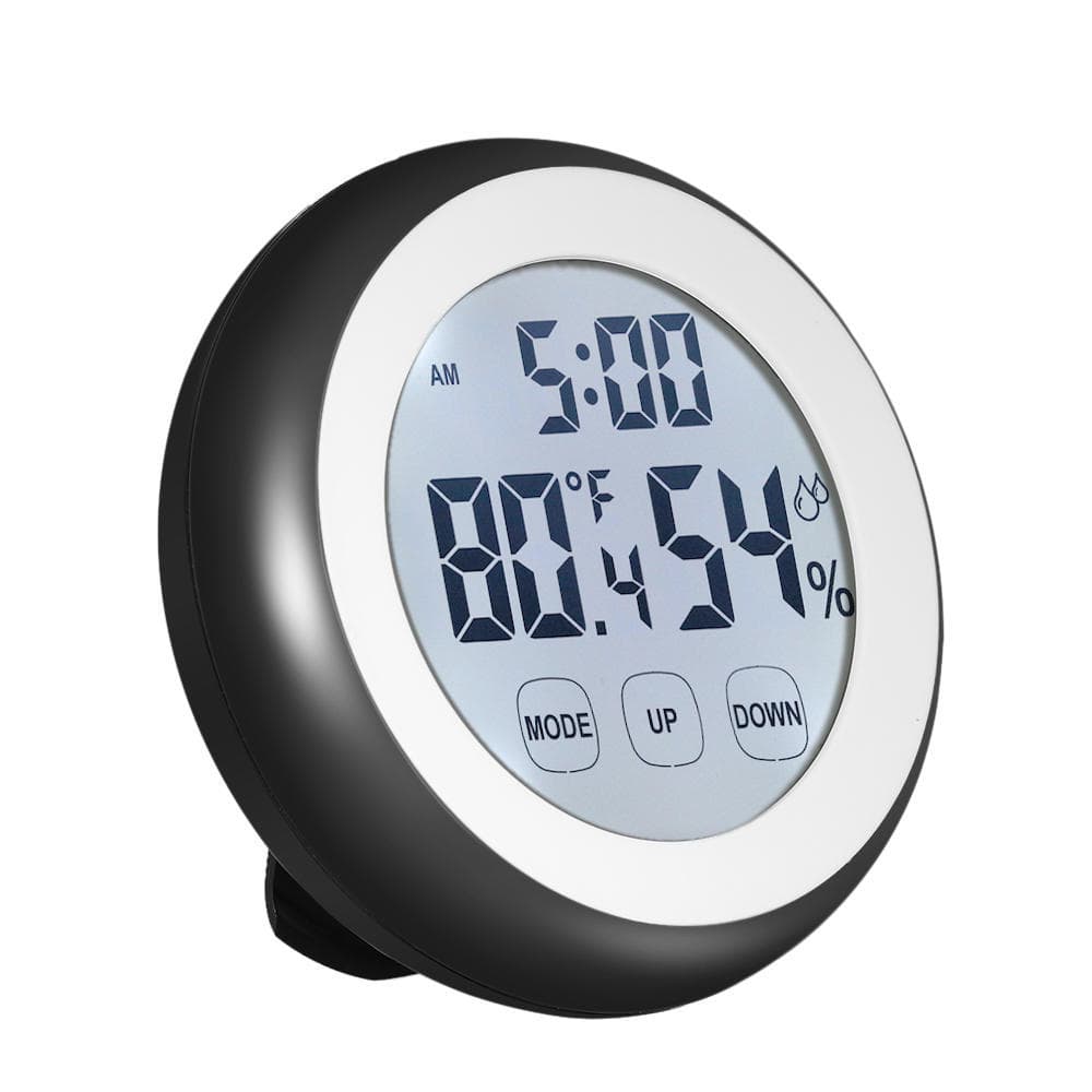 Digital Thermometer Hygrometer Temperature Humidity Meter Alarm Clock Touch Key with Backlight with Backlight
