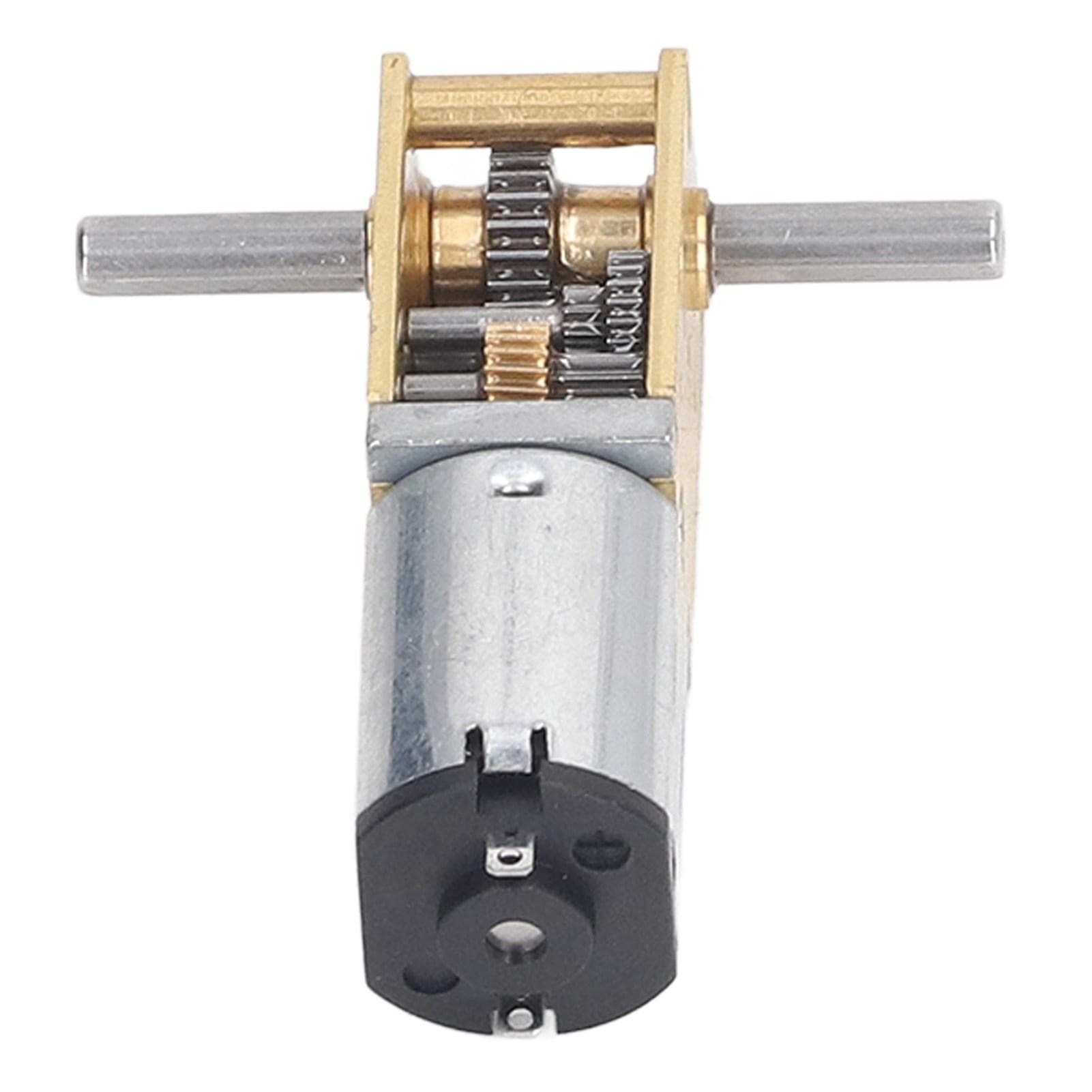 DC6V 190RPM Gear Motor with Fixing Mount Dual Shaft Worm Speed Reduction Micro Motor for