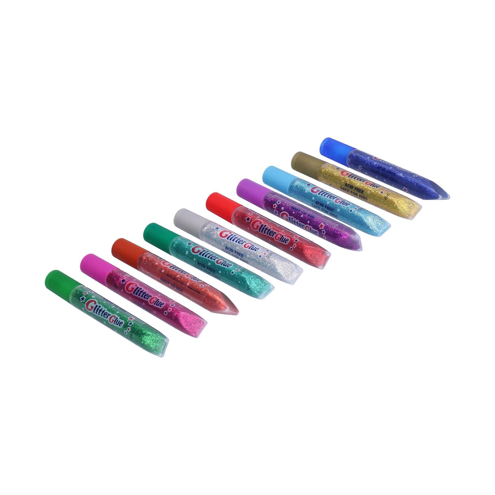 Glitter Glue Pen Washable Gold Powder Arts and Crafts Supplies for Children PaintingClassic 10 Packs
