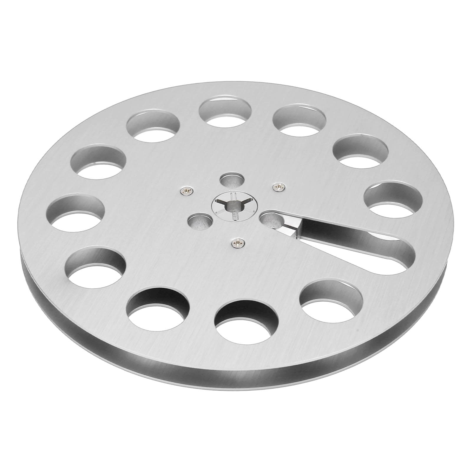 14 7 Inch Empty Tape Reel Aluminum Alloy 11 Hole Universal Opening Machine Part Recording Takeup silver