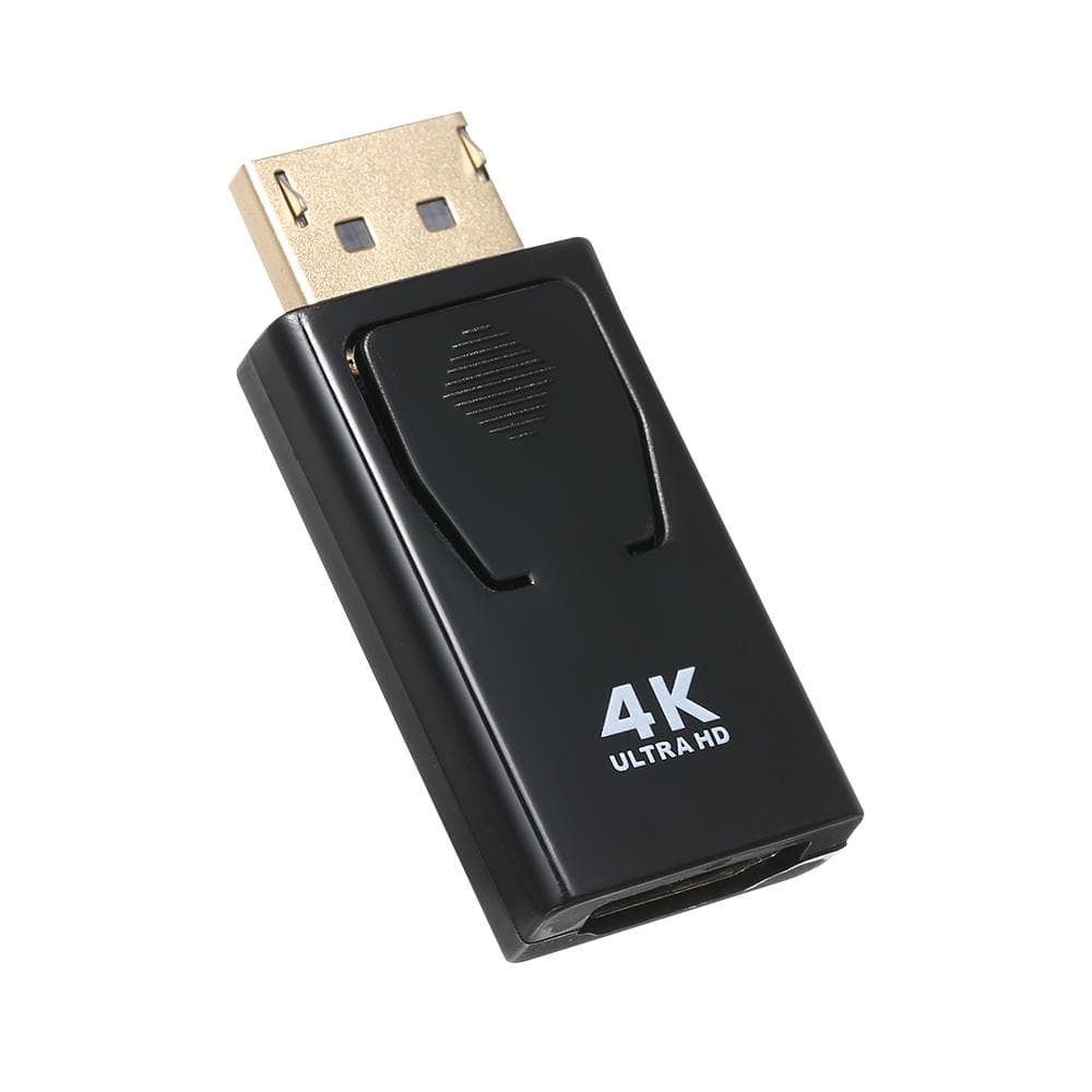 DP Male to HD Female Adapter Up to 4K Resolution Same-screen/Expansion Dual Modes Gold-plated black