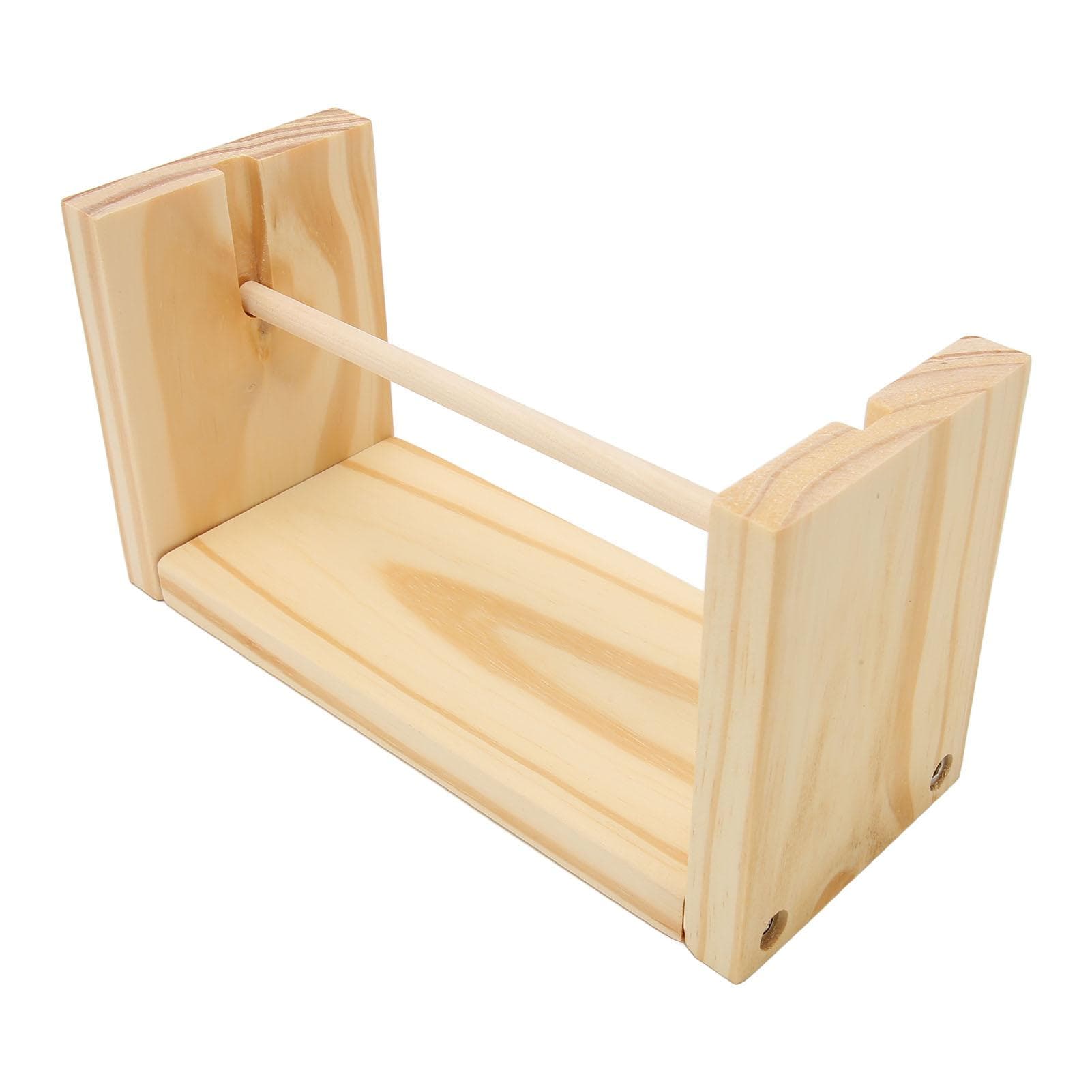 Horizontal Yarn Holder 24cm Spindle Length Prevent Knotting Glossy Rotation DIY Wooden Yarn Holder