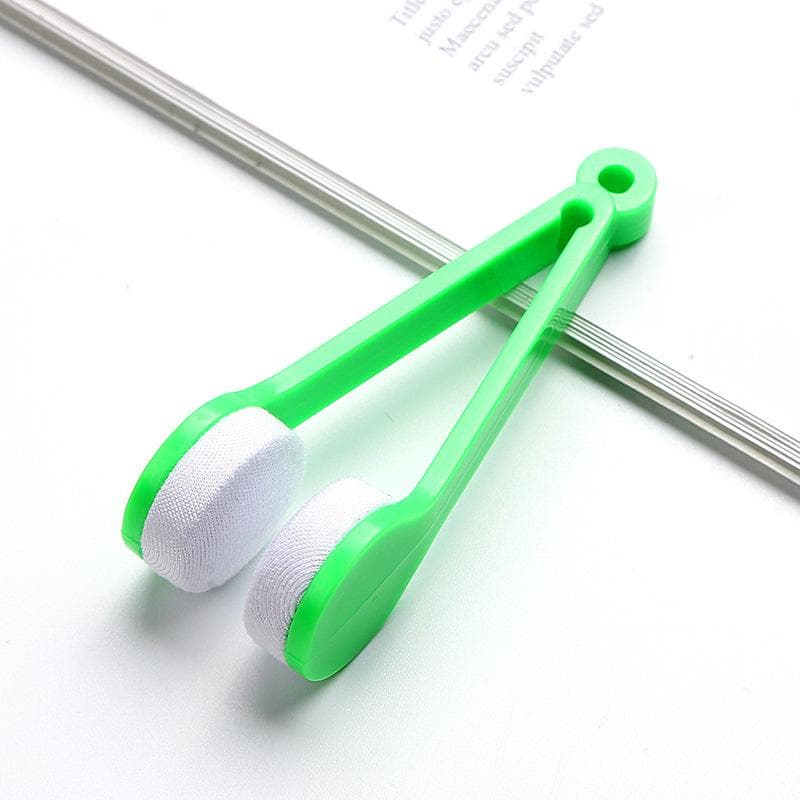 Mini Microfiber Two-side Sunglasses Brush Glasses Brush Spectacles Cleaner Glasses Cleaning Rub Eyeglass Cleaner Brushes green