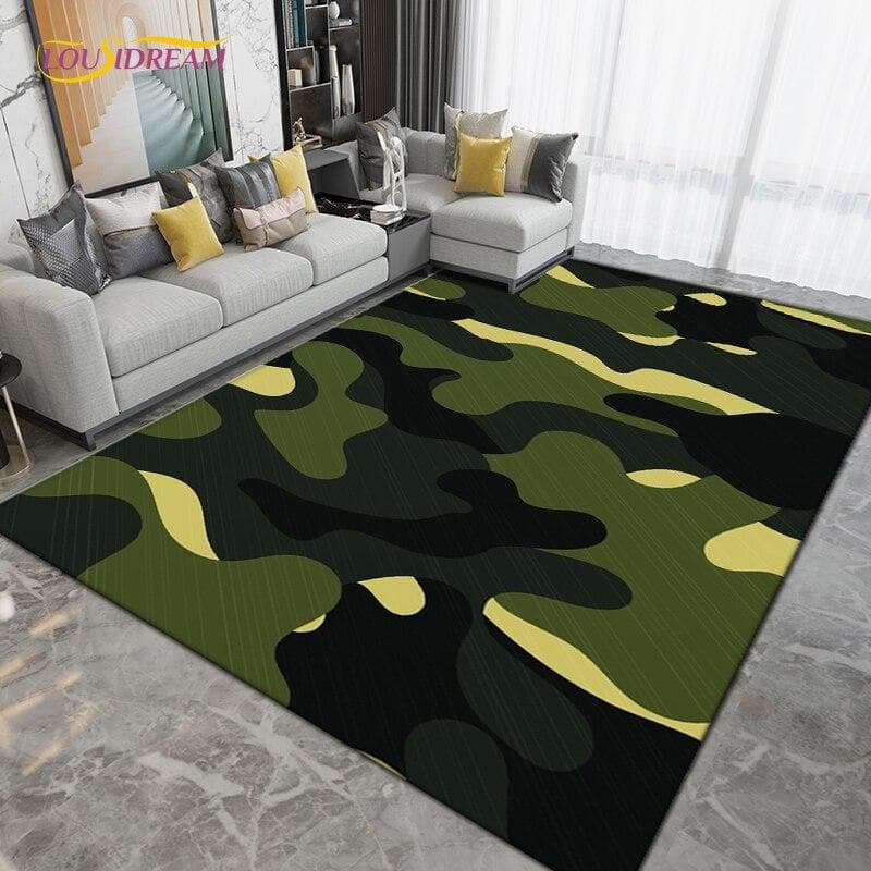 Military Camouflage Carpets for Living Room Bedroom Decorative,Outdoor Camping Rugs,Doormat Kitchen Bathroom Non-slip Floor Mats 70x100cm