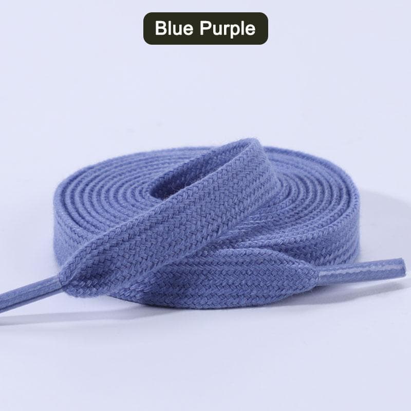 New Flat Shoelaces for Sneakers Classic Canvas Sports Shoe Laces Women Men Shoelace Solid Double Cotton Shoestrings 1 Pair 80cm