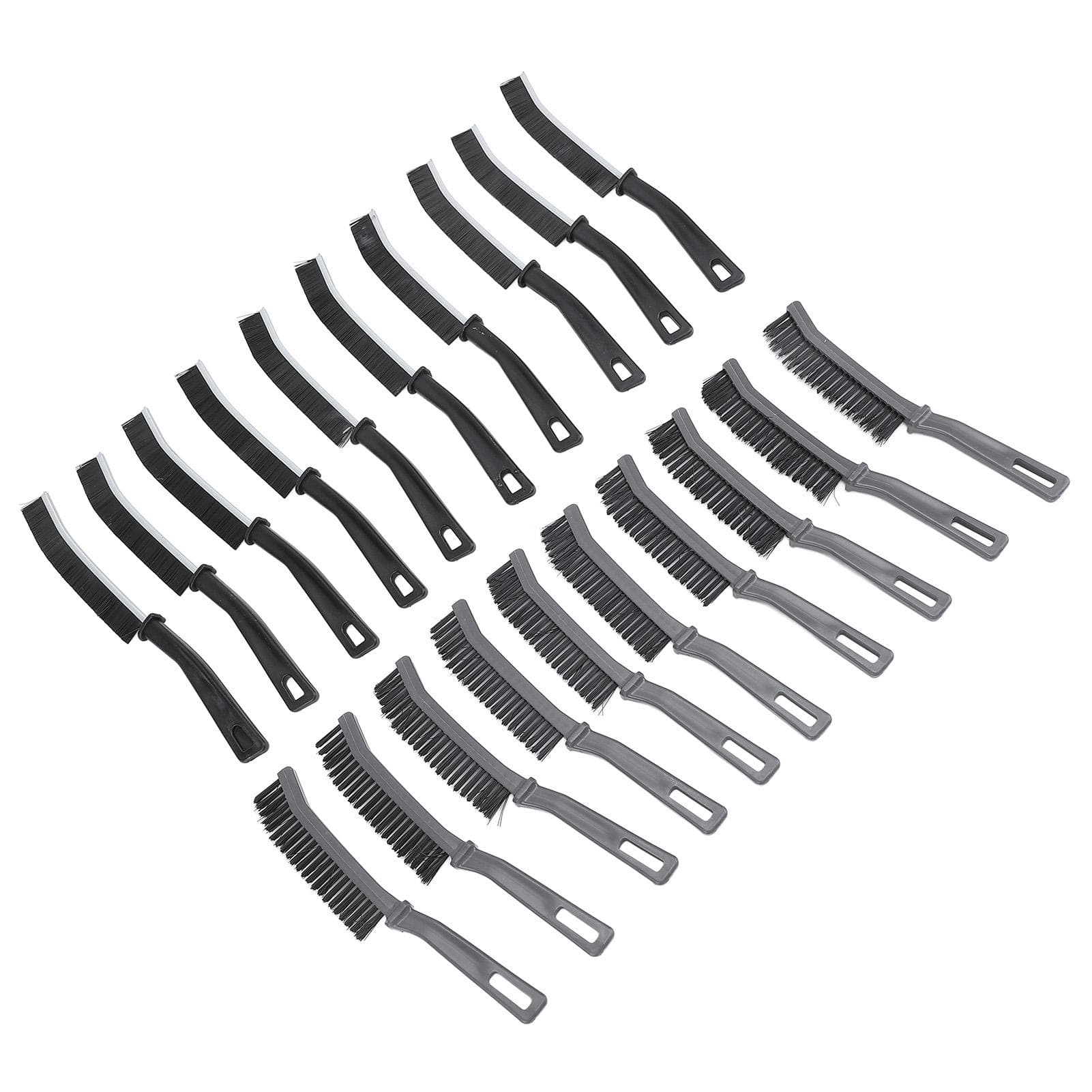 20pcs Multifunctional Crevice Brush Convenient Hangable Ergonomic Hard Bristle Crevice Brush for