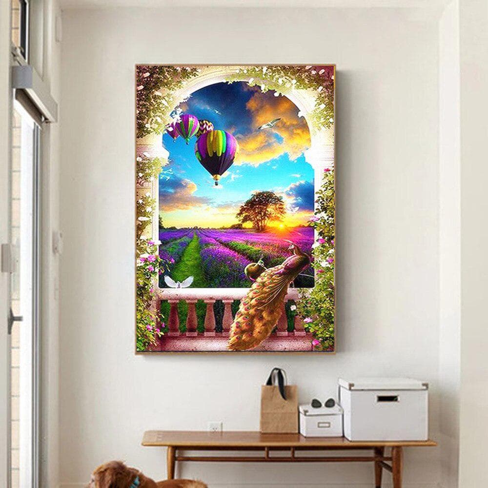 Diamond Painting With Scenicnew Diamond Embroidery Air Balloon Diamond Art Home Decoration 20X30CM