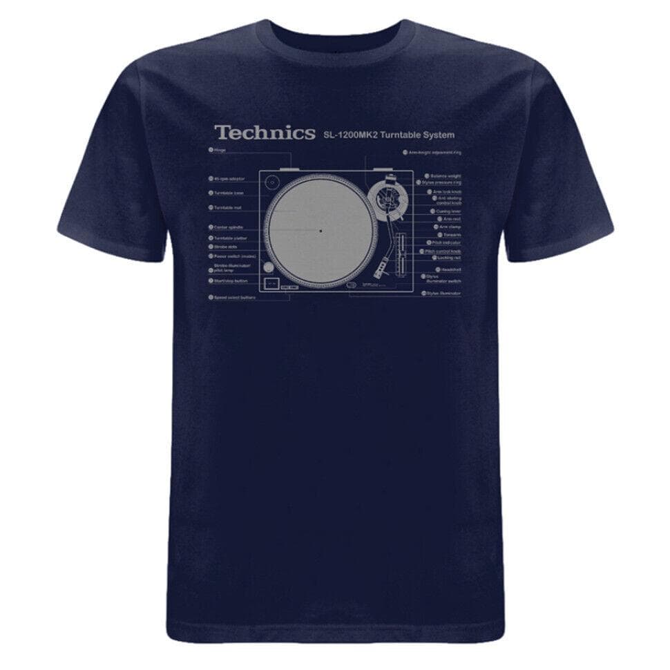 Technics SL 1200MK2 Navy Unisex T-shirt XL