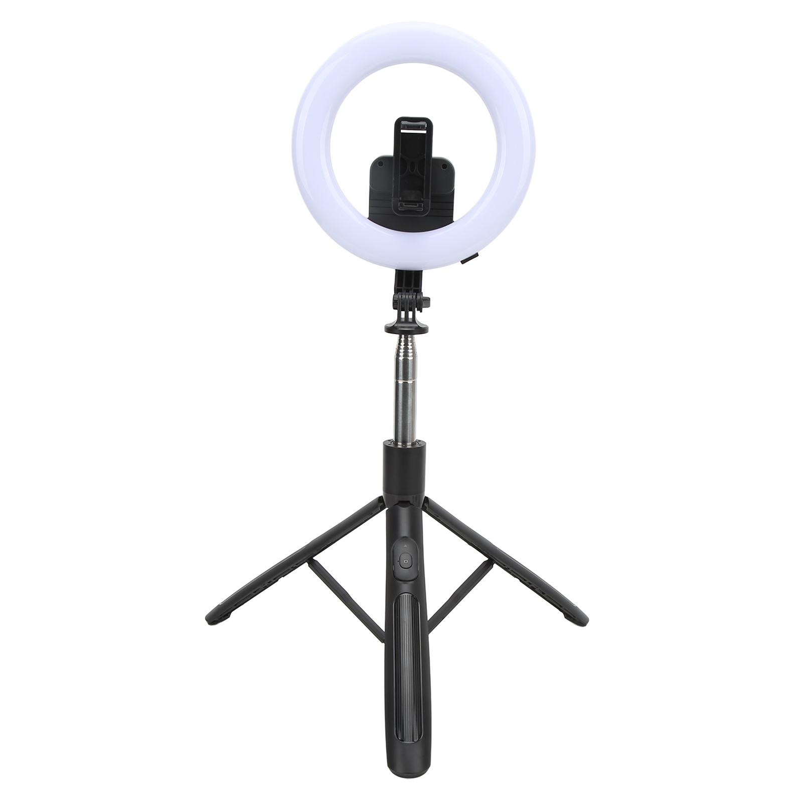 8 Inch Ring Light with Tripod Stand and Phone Holder Bluetooth Fill Light Selfie Stick for Mobile