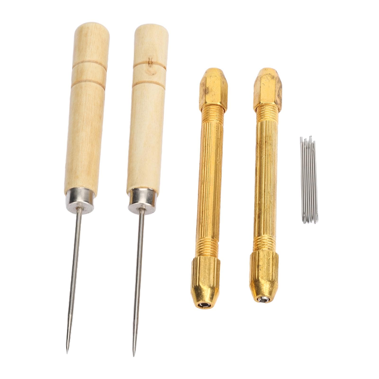 2pcs Doll Hair Rooting Holders with 10pcs 0.6mm Needle DIY Doll Hair Reroot Making Tool with Awl
