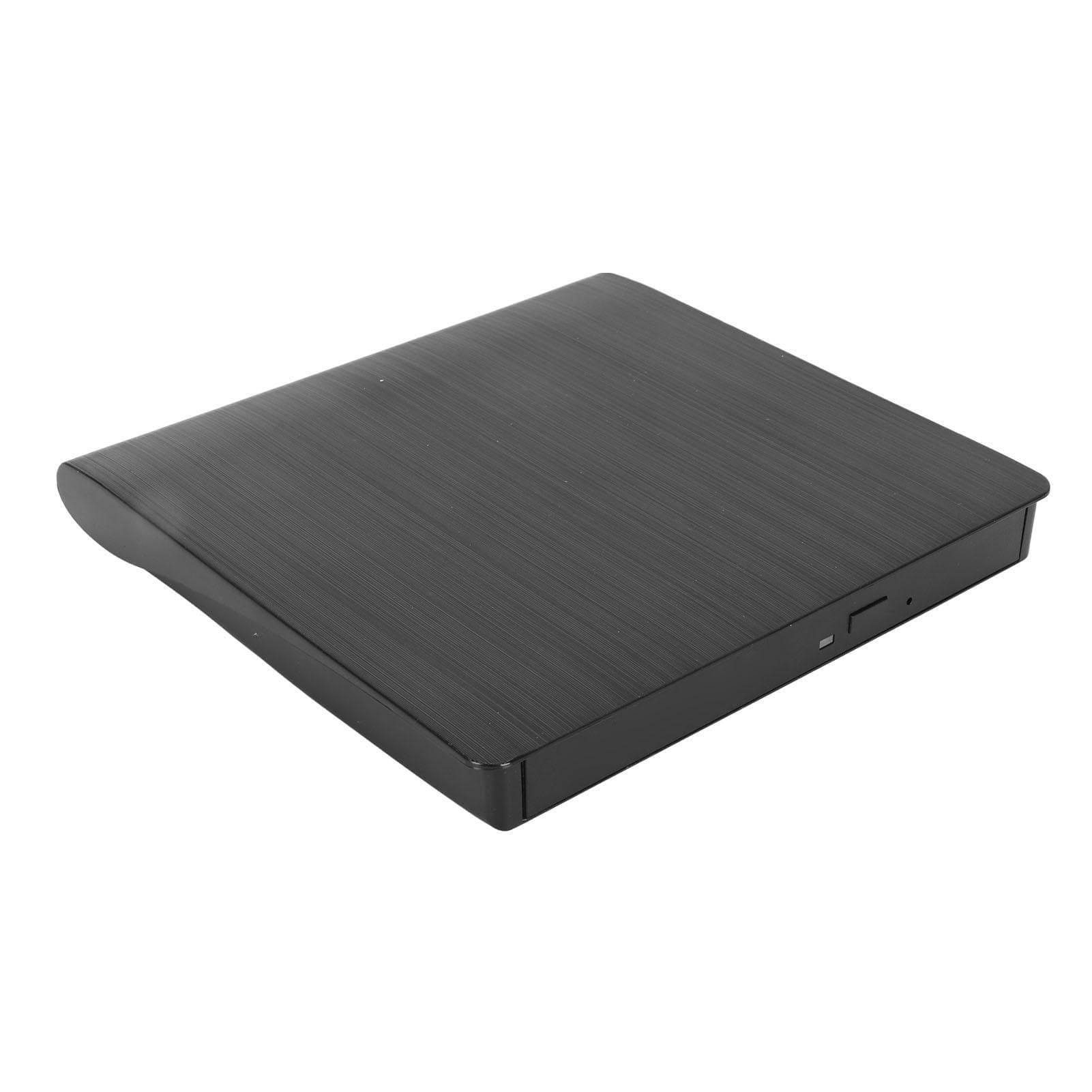 External CD DVD Drive Plug and Play USB3.0 External CD DVD Burner Reader Writer for Laptop PC for black