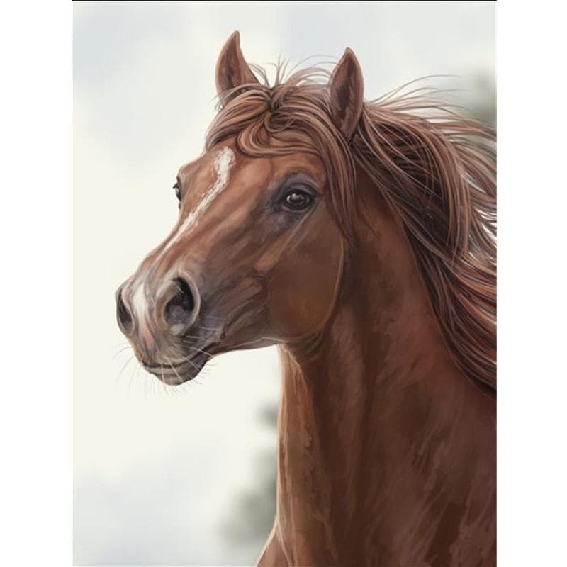 Diamond Mosaic Horse Pictures By Rhinestones Diamond Painting Animals Cross Stitch 20X30CM