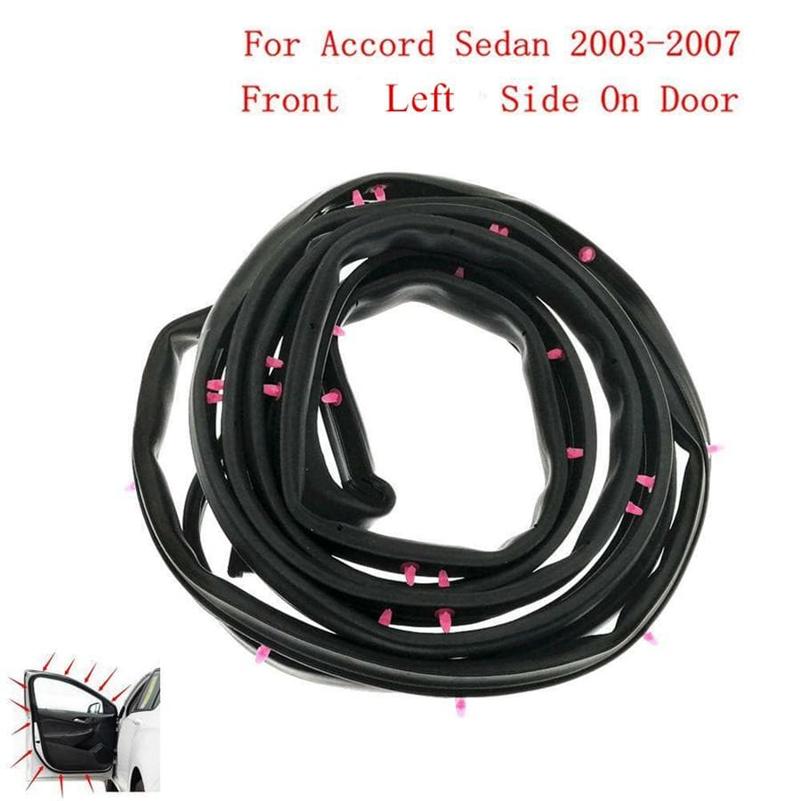 Front Left Door Rubber Seals Weatherstrip Trim For Honda Accord Sedan 2003-2007