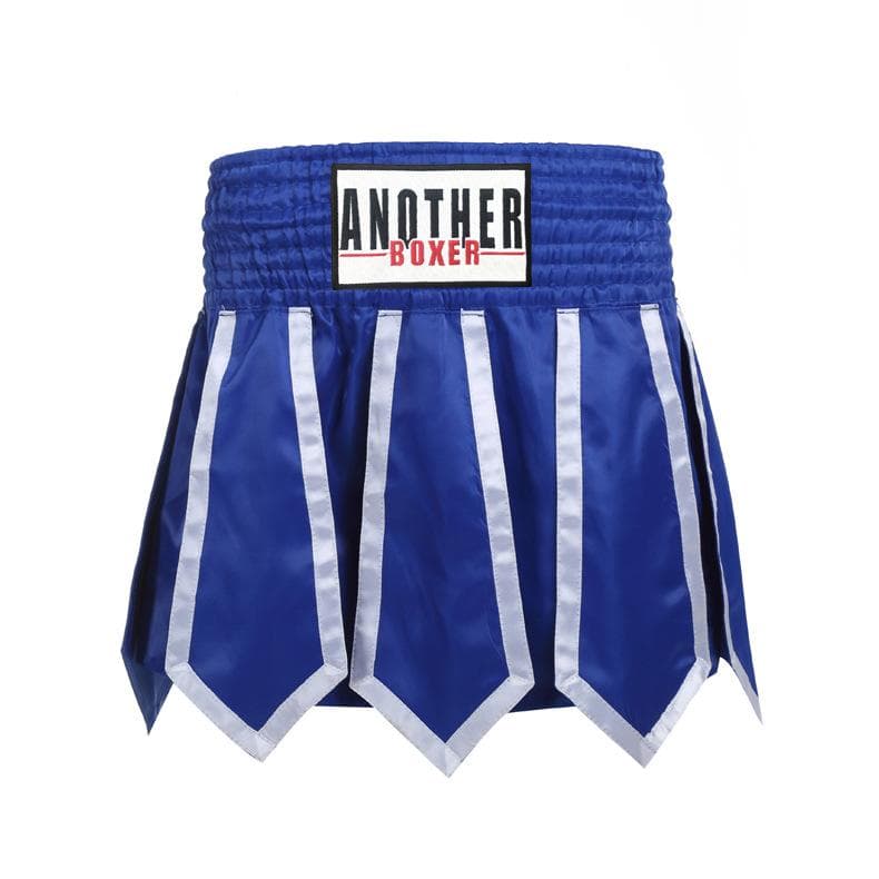 Streamer Style Boxing Training Trunks Free Fighting Sanda Half Pants Muay Thai Shorts for Men Women and Kids Arena Competition XXL blue