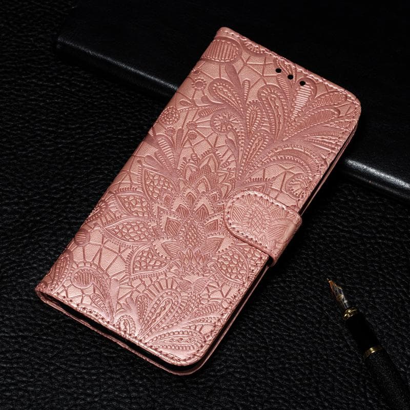 Flip Leather Wallet Case For Samsung Galaxy A35 A53 A14 A16 A34 A54 A05 A15 A25 A55 A33 S21 S23 S24 FE S22 S20 Ultra Plus A30S A51 A32 A52 M32 A12 A50 Samsung Galaxy M31S rose gold