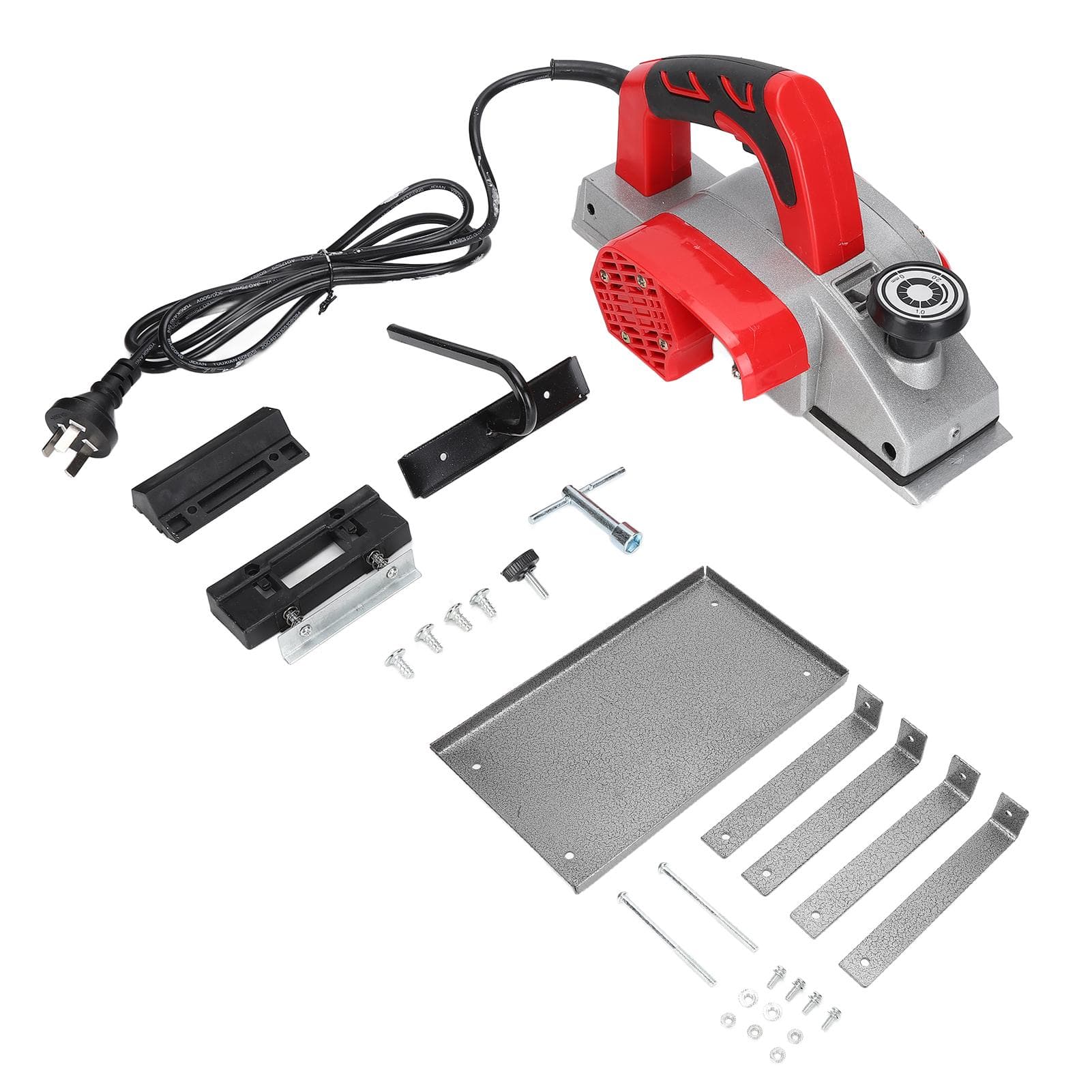 Multifunction Electric Planer Set with Flip Planer Stand Depth Adjustment 16000RPM 1000W