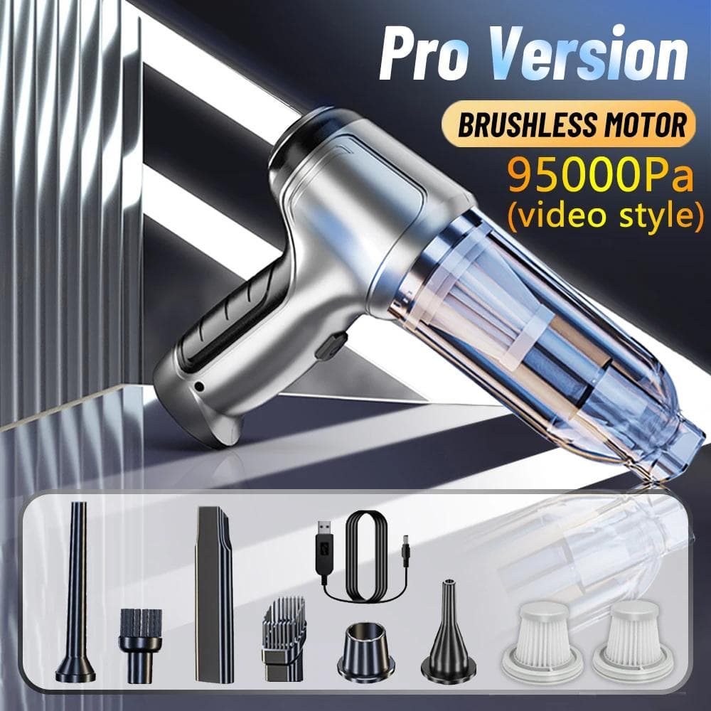 95000PA Home Appliance Car Vacuum Cleaner Wireless Handheld Car Vacuum Vacuuming And Blow 2 IN 1 Portable Strong Suction Cleaner Updated 2hapa