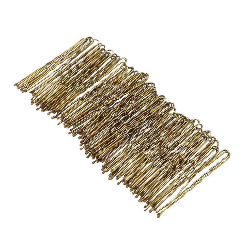 300Pcs Golden Bobby Pins Thin U Shape Hairpins Women Hair Clips M