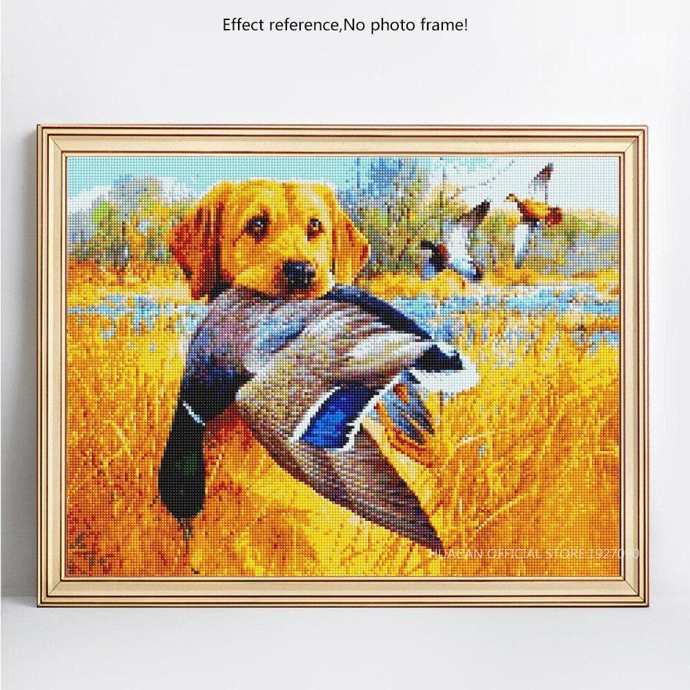 5D DIY Diamond Painting Animal Dog Rhinestone Picture Full Round Embroidery 20X30