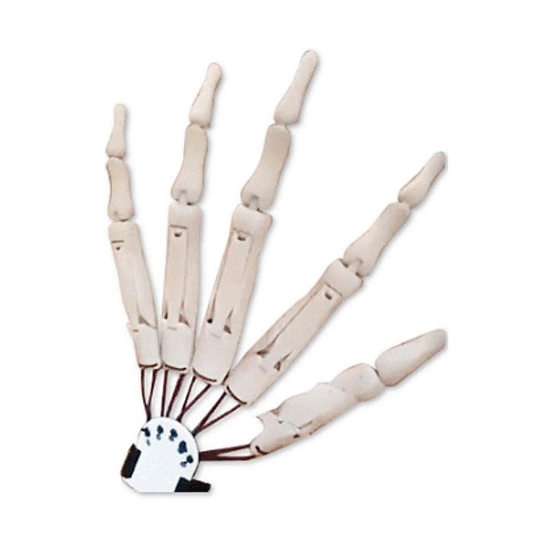 1pc/2pc Halloween Decoration Articulated Fingers Flexible Joint Finger Halloween Party Cosplay Costume Props Horror Ghost Claw Gloves White Left Hand