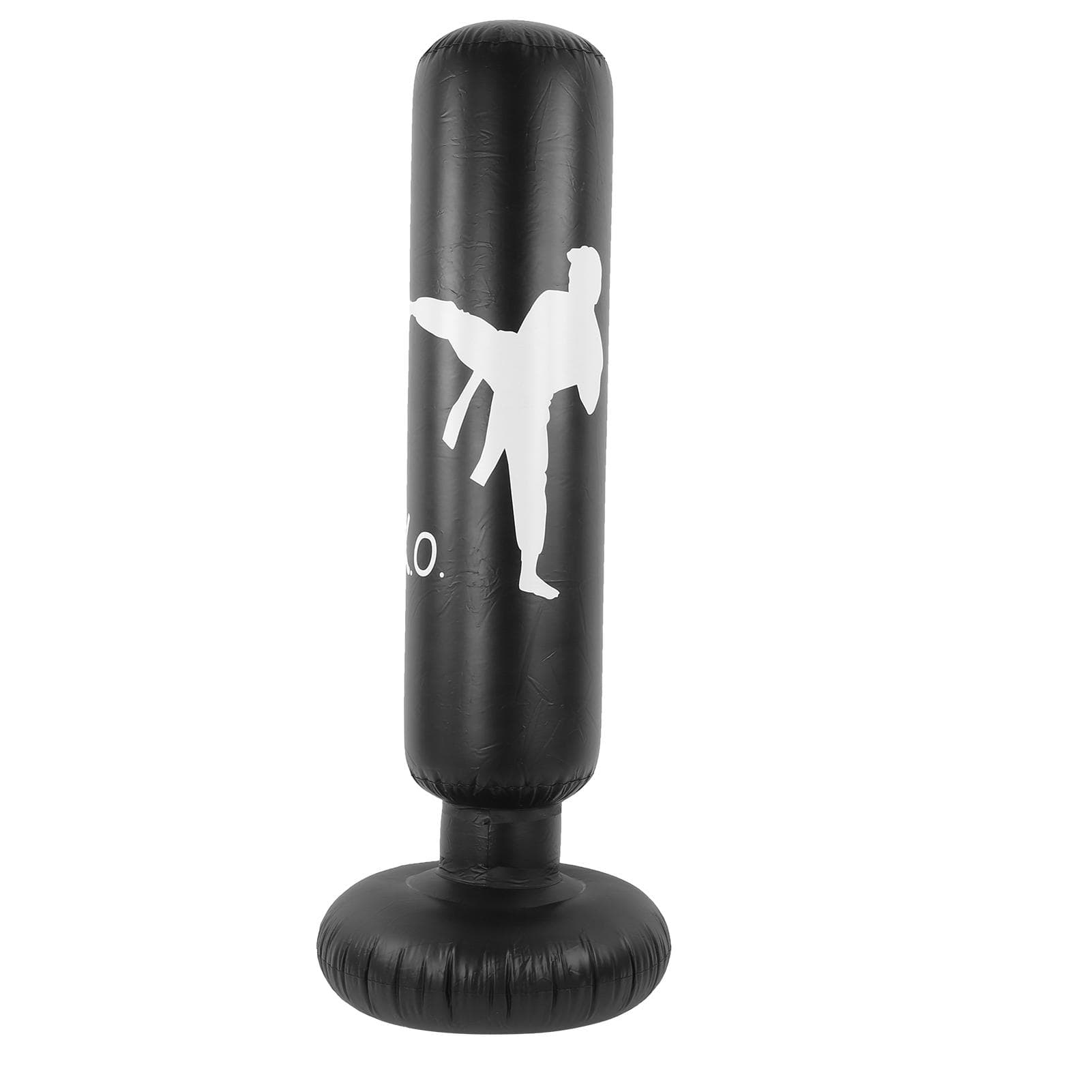 1.6m Adult Inflatable Boxing Bag Thickening Vertical Boxing Fight Column Children TumblerBlack