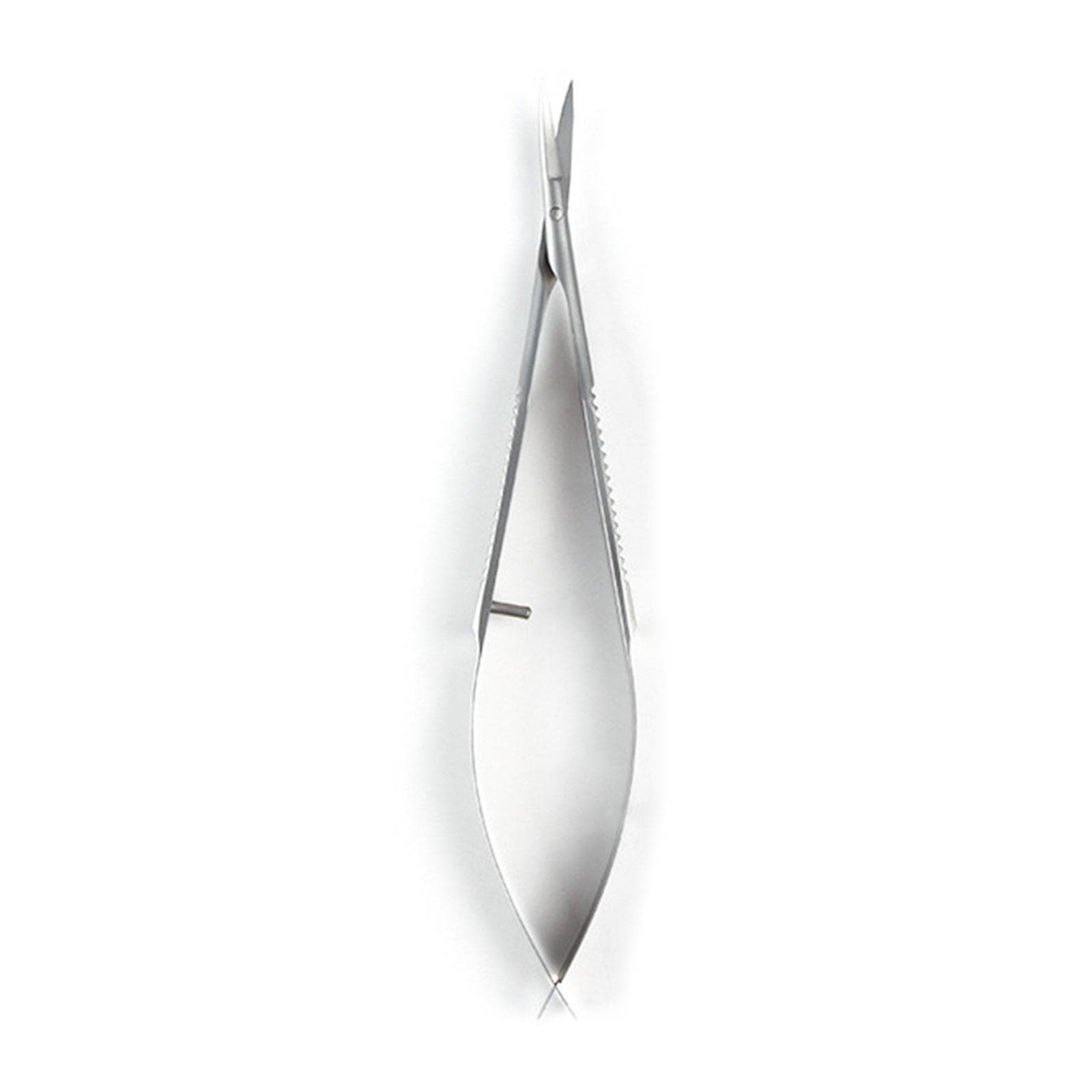 Nail Cuticle Trimmer Stainless Steel Cuticle Nipper Russian Style Dead Skin Remover Manicure Tool Curved Mouth 1.2cm silver